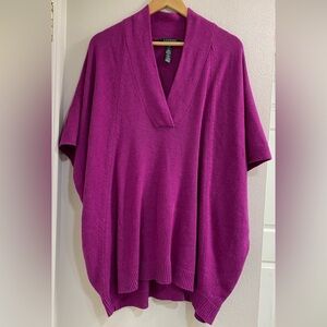 Ralph Lauren Magenta Poncho Wool Blend Small/Medium